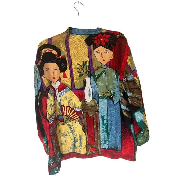 Chico's Design Vintage Silk Blouse- Geisha - Picture 2 of 4